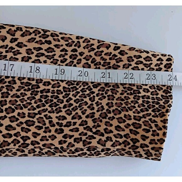 Vintage Allison Taylor Size M 100% Silk Brown/Beige Animal Print Lined Blazer - Picture 9 of 9